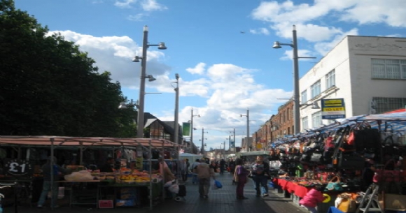 Walthamstow'da pazar canl